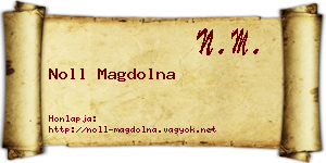 Noll Magdolna névjegykártya